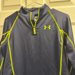 Under Armour Kids Gray and Neon Yellow Sweatshirt